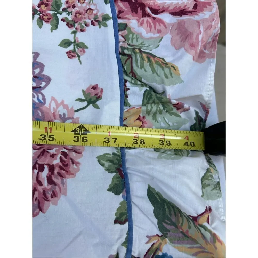 Wamsutta King ruffle flowers pillowcase vintage USA Easycare‎ Supercale 40x19